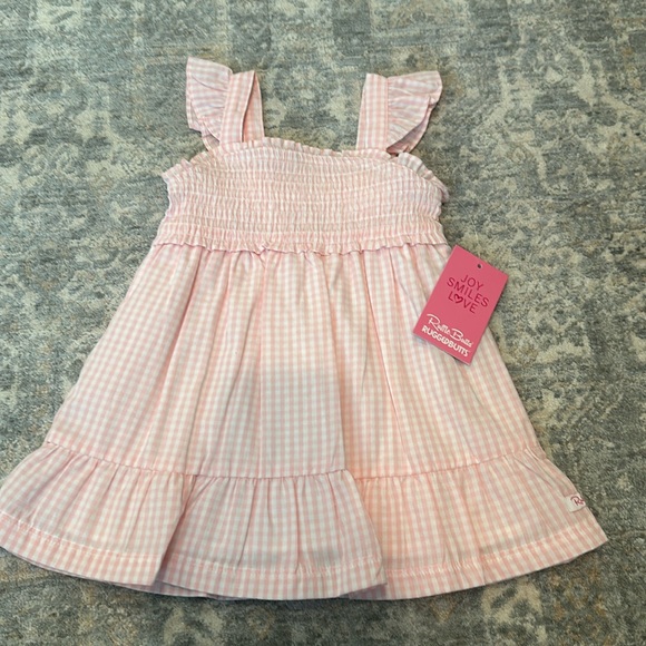 Ruffle Butts Pink Gingham Dress 12-18 months NEW WITH TAGS - Picture 2 of 11